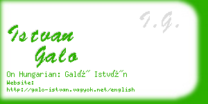 istvan galo business card